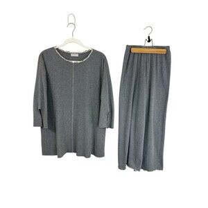 Fitigues Waffle Knit Set Top Bottom Womens sz S Oversized Comfort Lounge 2 Piece